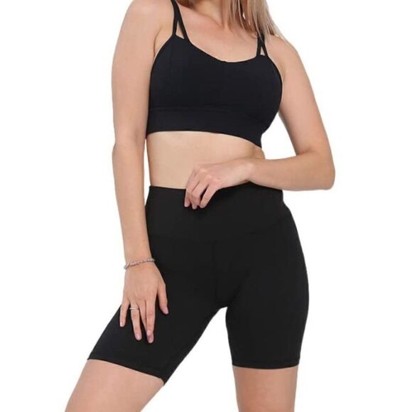 High Waisted Yoga Biker Shorts - Picture 5 of 6